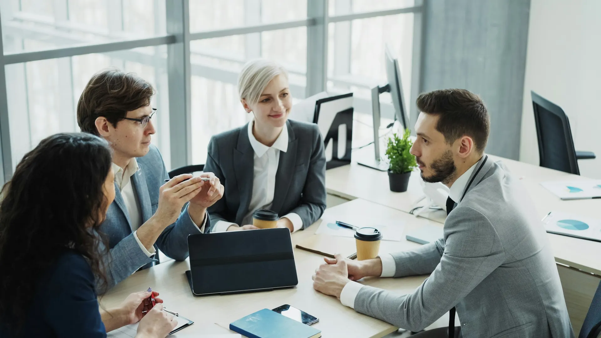 Business team meeting in a modern office